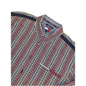 Vintage Y2K Tommy Hilfiger Shirt Men’s Large Long Sleeve Plaid